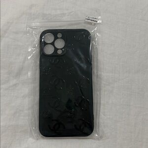 Chanel Black Logo Cell Phone Case for 13 Pro Max